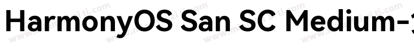 HarmonyOS San SC Medium字体转换
